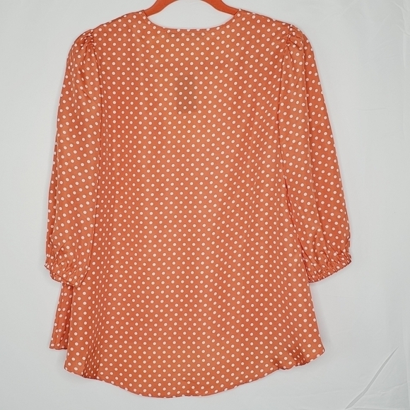 Lovers + Friends Sheer Polka Dot Blouse Size M Lightweight Top NEW Host Pick! - Picture 4 of 11
